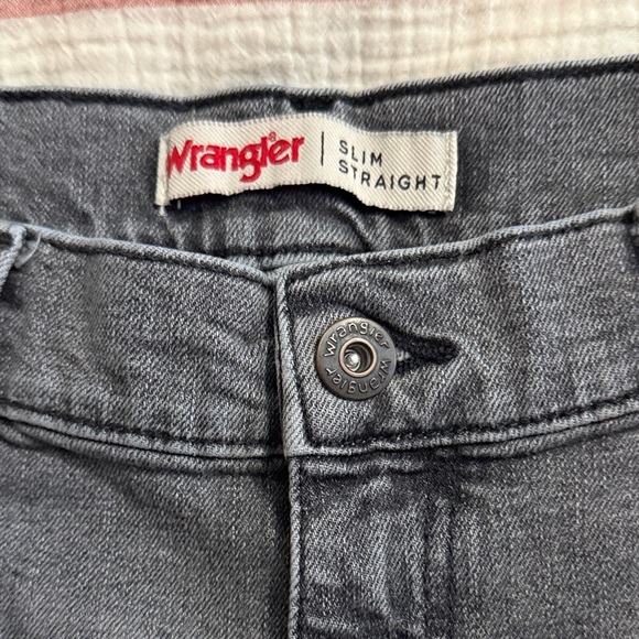Wrangler Denim - Wrangler Slim Straight Denim in Charcoal